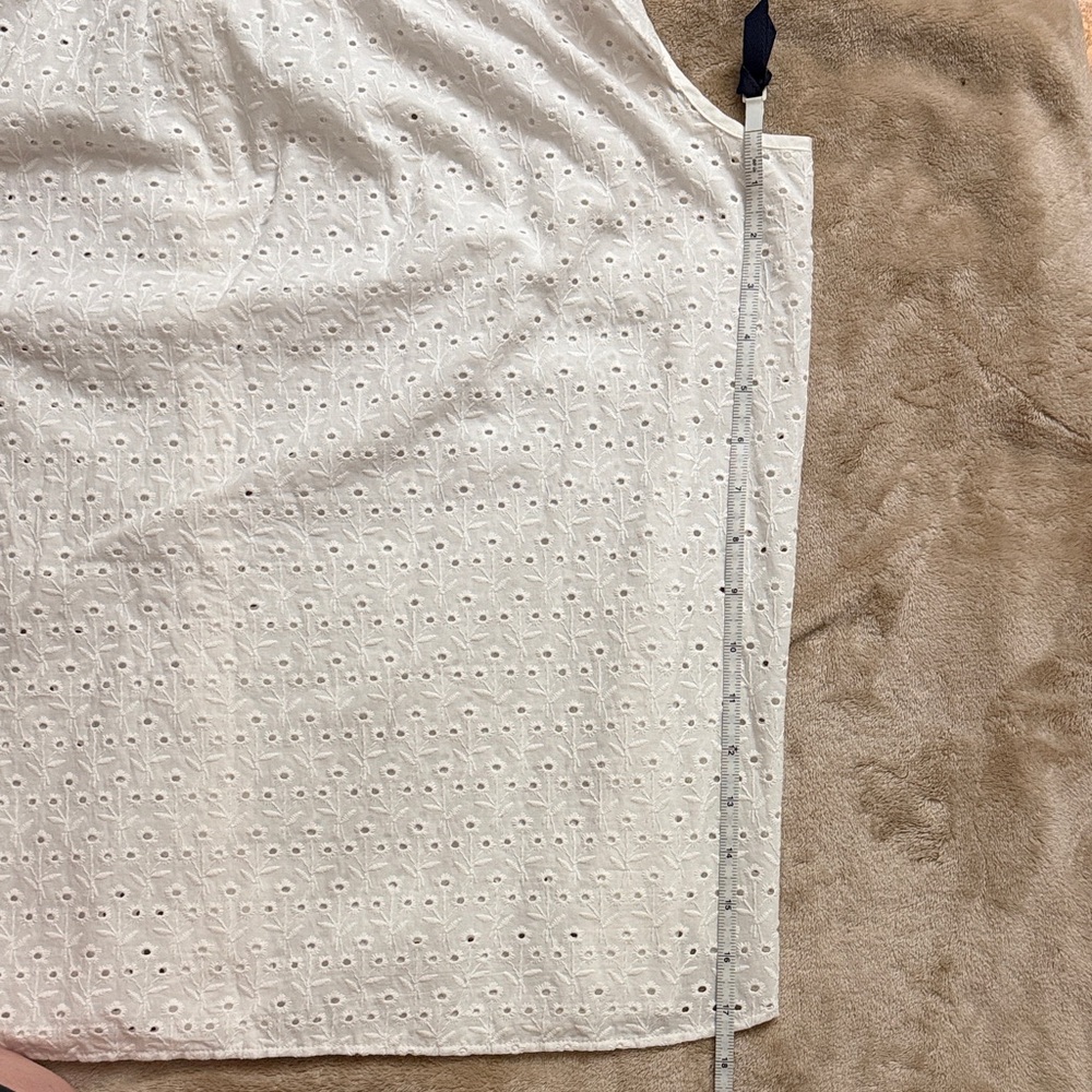 Brooks Brothers White Eyelet Ruffle Mock-Neck Camisole - Picture 7 of 8